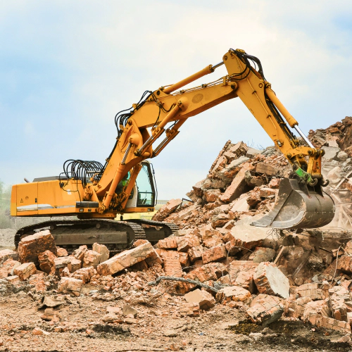demolition of a building using excavator San Antonio TX
